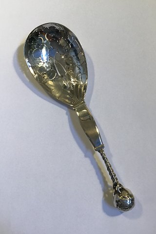 Early Georg Jensen Silver Ornamental Berry Spoon No 35(1909-14)
