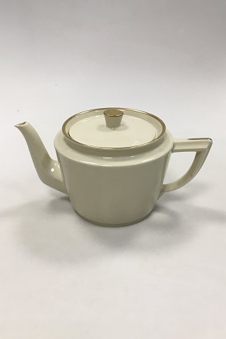 Royal Copenhagen Plain Creme pattern with gold rim Tea Pot No 9534