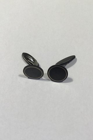 Georg Jensen Sterling Silver/Iron Ore Cuff Links