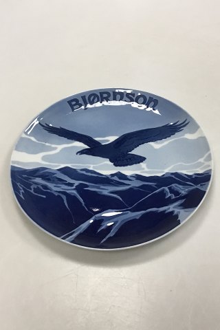 Porsgrund Norway Commemorative Plate Bjornson with Eagle