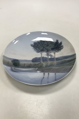 Bing and Grondahl Art Nouveau Plate with motif of lake and forest No 8179 / 357 
. 25