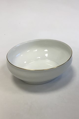 Bing & Grondahl White plain pattern with gold Oval Bowl No 312
