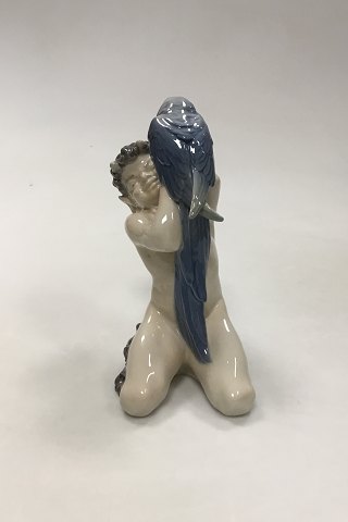 Royal Copenhagen Figurine Faun with Parrot No 752