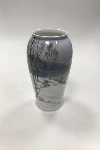 Bing and Grondahl Art Nouveau vase with snow landscape no 8205 / 205