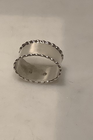Danish Silver Napkin Ring with Pearl border