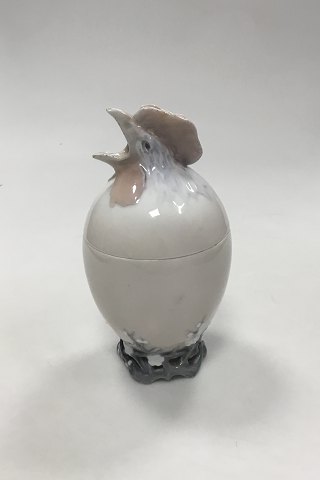 Royal Copenhagen Art Nouveau Bonbonniere Shaped as a Cock/Egg No 159