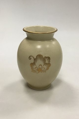 Royal Copenhagen Iron Porcelain Vase with Gold motif