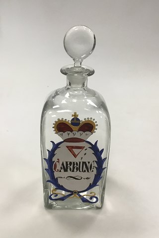 Holmegaard  Pharmacy Jar with  the text CARBUNC from 1991