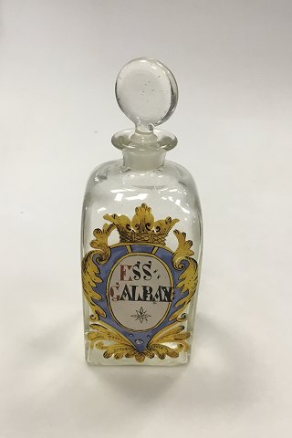 Holmegaard  Pharmacy Jar with  the text ESS GALBAN from 1993