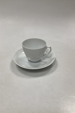 Royal Copenhagen white Josephine Coffee Cup and saucer No. 072