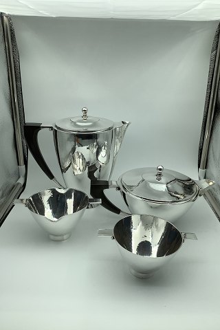 Georg Jensen Sterling Silver Art Deco Coffee and Tea Set by Johan Rohde No 529 A