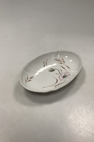 Bing and Grondahl Art Nouveau Poppy Pattern Oval Bowl