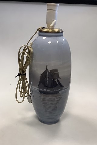 Royal Copenhagen Art Nouveau Vase / Lamp with ship No. 1634 / 763