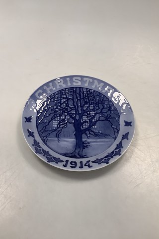 Royal Copenhagen Christmas Plate from 1914 with English Inscription "Christmas"