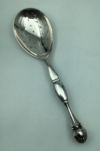 Georg Jensen Silver Ornamental Berry Spoon No 38