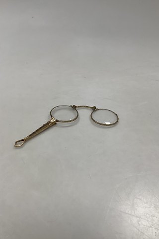 Lorgnette Glasses in golden metal with