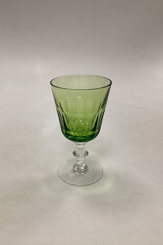 Holmegaard Christian VIII White Wine Glas with green cuppa
