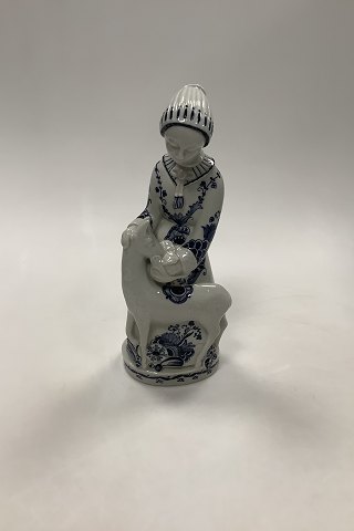 Royal Copenhagen Georg Thylstrup figurine of Girl with Deer Blue Fluted No 1531