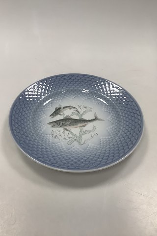 Bing and Grøndahl Blue Tone Fish Plate motif 10 Mackerel No. 716