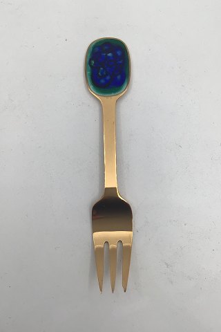 A. Michelsen Gilded Sterling Silver Christmas Pastry Fork 1987