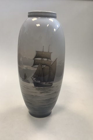 Royal Copenhagen Art Nouveau Vase with ship No 2106/763