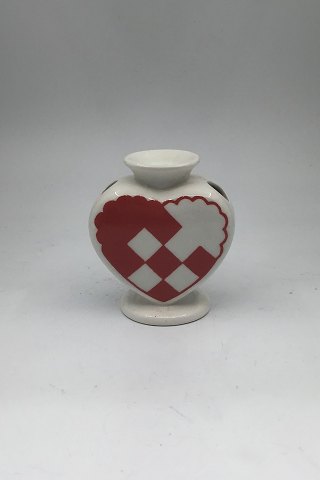 Royal Copenhagen Christmas  Heart Vase, red
