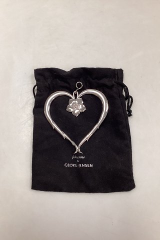 Georg Jensen Johanne Christmas Ornament Heart in Silver color