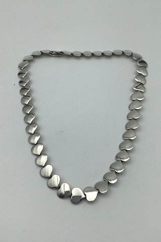 Hans Hansen Sterling Silver Heart Necklace