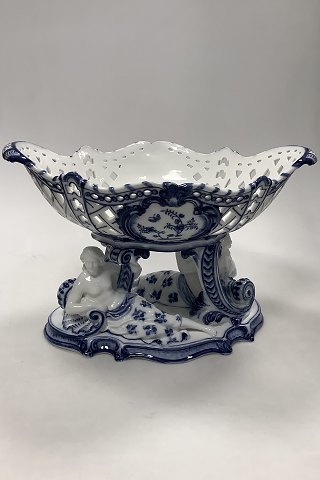 Royal Copenhagen Blue Fluted Full Lace Bowl / Fruit Basket No 1196