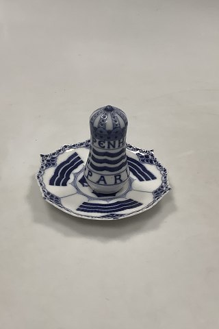 Royal Copenhagen Blue Fluted Salt Shaker from Paris World Exhibition in 1900