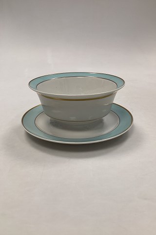 Royal Copenhagen Dybbøl Sauceboat with attached Saucer No. 9580
