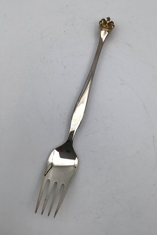Danish Krone DGS Sterling Silver Luncheon Fork