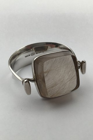 Georg Jensen Sterling Silver Armring No. 203 + 203B Rutil Quartz Torun