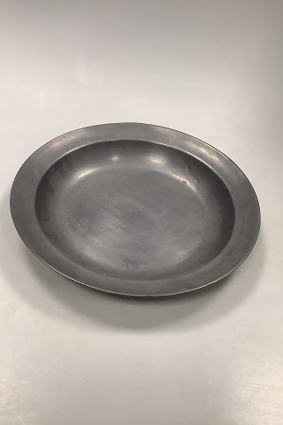 Large Nice Round Pewter Tray