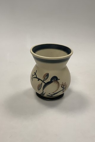 Royal Copenhagen Vase in Matt Iron Glaze with Bird No 10 / 33