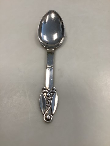 Danish Child Spoon in Silver with Art Deco Flower motif