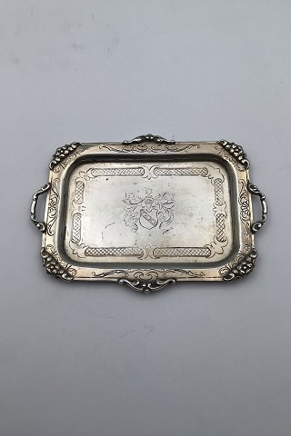 Small Silver Tray with Coat of Arms