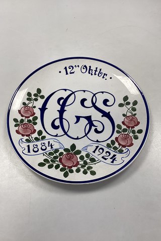 Aluminia Commemorative Plate 12 October 1884 - 1924