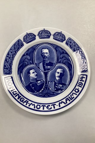 Rorstrand Plate Nordic King Meeting in Malmø 1914 Sweden