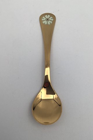 Georg Jensen Annual Tea Spoon 1981 Gilt Sterling Silver