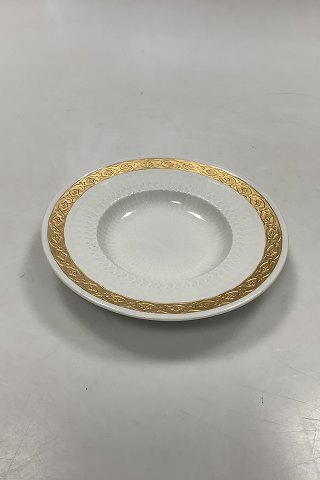 Royal Copenhagen Gold Fan Small Deep Plate No 11514