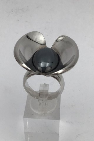 Georg Jensen Sterling Silver Ring No. 206 Hematite