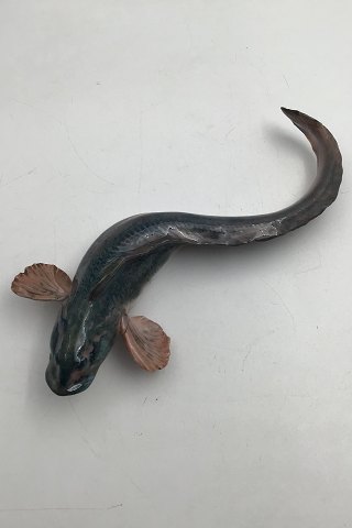 Royal Copenhagen Unika Figurine of Eelpout / Fish signed by Hallin in 1889