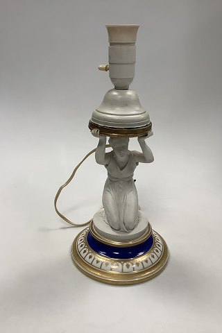 Royal Copenhagen Lamp with figurine of lady