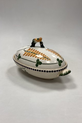 Aluminia Guldregn (Laburnum) Oval Bowl with lid No. 10/154