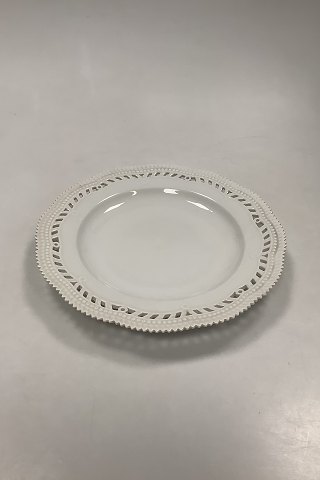 Royal Copenhagen Flora Danica Pearl pattern White Plate with pierced border 3553