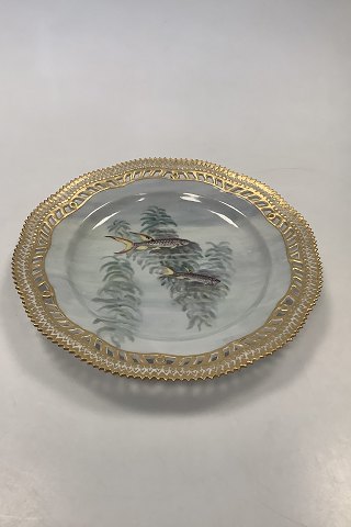 Royal Copenhagen Private Painted Flora Danica Fish Plate No 3554