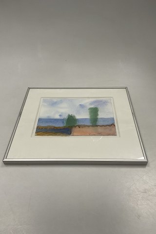 Inger Hanmann Watercolor Paiting in frame 2