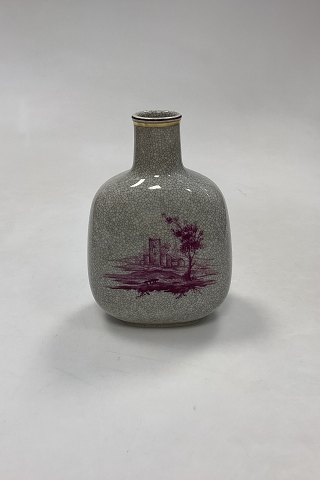 Royal Copenhagen Craquelé Vase Privately Painted