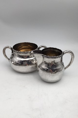 Evald Nielsen Silver Creamer & Sugar Bowl (1927+1928)